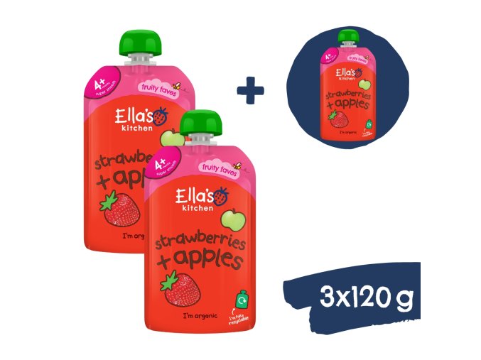 2+1 GRATIS: Ella's Kitchen BIO Truskawka i jabłko (120 g)