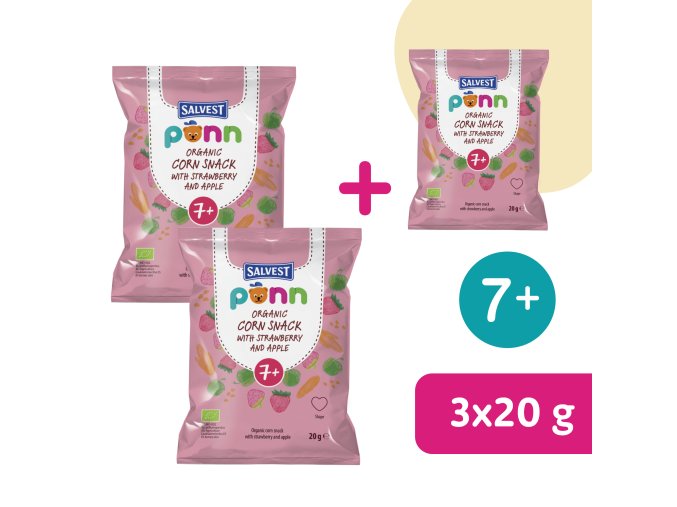 2+1 GRATIS: SALVEST Põnn BIO Chrupki truskawkowe (20 g)