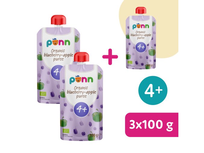 2+1 GRATIS: SALVEST Põnn BIO Puree jabłkowo-jagodowe (100 g)