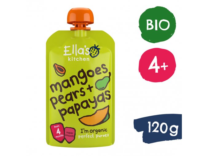 Ella's Kitchen BIO Mango, gruszka i papaja (120 g)