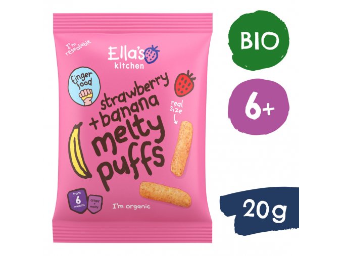 Ella's Kitchen BIO chrupki truskawka i banan (20 g)