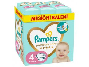 Pampers Premium Care Miesięczne opakowanie jednorazowych pieluszek dziecięcych rozm. 4 (174 szt)