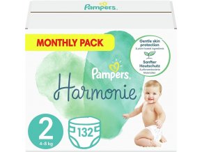 Pampers Harmonie Miesięczne opakowanie pieluszek dziecięcych rozm. 2 (132 szt)