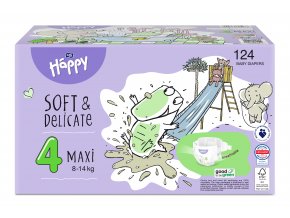 Bella Baby Happy Pieluszki dziecięce Maxi Toy Box rozm. 4 (124 szt)