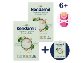 2+1 GRATIS Kendamil Mleczna kaszka z brokułem, kalafiorem i pomidorami (150 g)