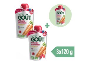 2+1 GRATIS: Good Gout BIO Marchewka z malinami (120 g)