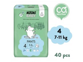 Muumi Baby Pants 4 Maxi 7-11 kg (40 szt), eko pieluchomajtki