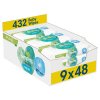 Pampers Harmonie Aqua Platic Free Dziecięce chusteczki nawilżane (9× 48 szt)