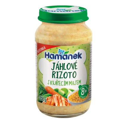 Hamánek Pšenové rizoto s kuracím mäsom 8m+ (230 g)