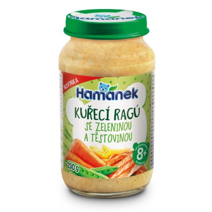 Hamánek Kuracie ragú so zeleninou a cestovinami 8m+ (230 g)