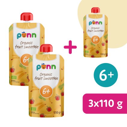 2+1 ZADARMO: SALVEST Põnn BIO Ovocné smoothie s ananásom (110 g)