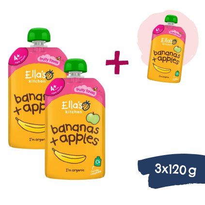 2+1 ZADARMO: Ella's Kitchen BIO Jablko a banán (120 g)