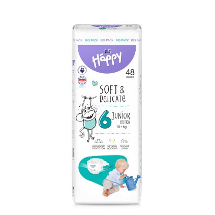 Bella Baby Happy Detské plienky Junior Extra veľ 6 (48 ks)