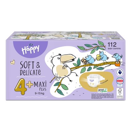 Bella Baby Happy Detské plienky Maxi Toy Plus Box veľ 4+ (112 ks)