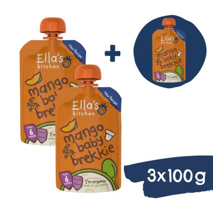 2+1 ZADARMO: Ella's Kitchen BIO Raňajky mango a jogurt (100 g)