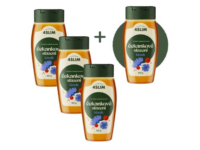 3+1 ZADARMO 4Slim: Sladidlo z čakanky klasik (350 g)