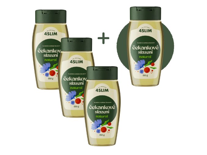 3+1 ZADARMO 4Slim: Sladidlo z čakanky natural (350 g)