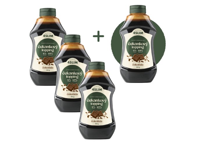 3+1 ZADARMO 4Slim: Čakankový topping príchuť čokoláda (700 g)