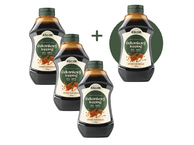 3+1 ZADARMO 4Slim: Čakankový topping slaný karamel (700 g)