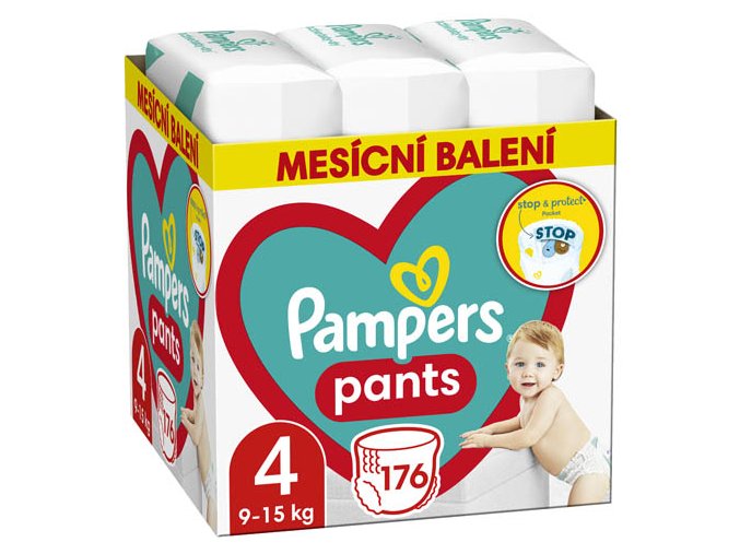 Pampers Pants Mesačné balenie plienkových nohavičiek veľ. 4 (176 ks)