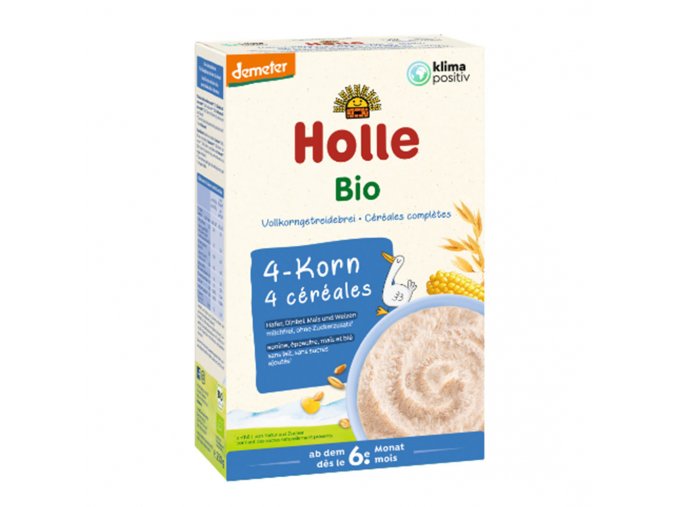 Holle BIO Celozrnná kaša 4zrnná (250 g)