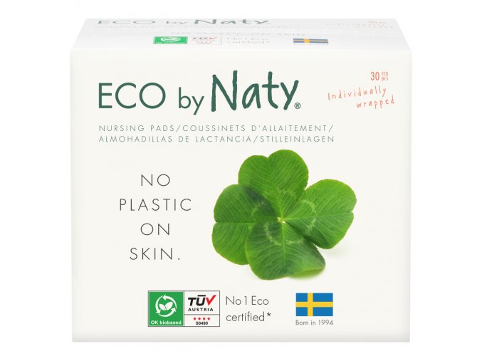 Eco by Naty Dámske prsné vložky pre dojčiace ženy ECO (30 ks)