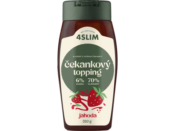 4Slim Čakankový topping jahoda (330 g)