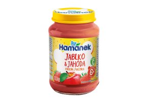 Hamánek Jahoda a jablko ovocná desiata 6m+ (190 g)