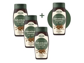 3+1 ZADARMO 4Slim: Čakankový topping príchuť čokoláda (330 g)