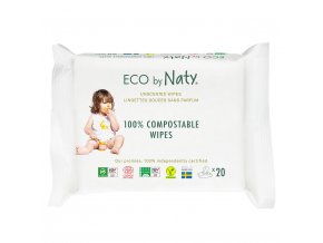 Eco by Naty Vlhčené obrúsky pre citlivú pokožku ECO (20 ks)