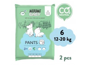Muumi Baby Pants 6 Junior 12-20 kg (2 ks), nohavičkové eko plienky