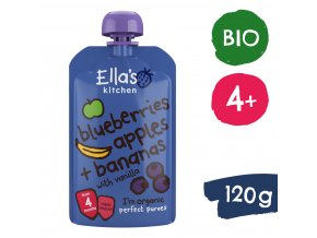 Ella's Kitchen BIO Jablko, čučoriedka a banán (120 g)