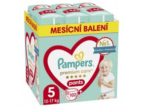 Pampers Premium Care Mesačné balenie plienkových nohavičiek veľ. 5 (102 ks)