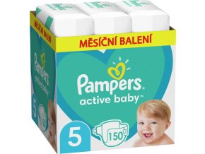 Pampers Active Baby Mesačné balenie detských plienok veľ. 5 (150 ks)