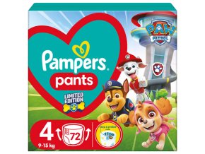 Pampers Pants Carry Pack Paw Patrol Plienkové nohavičky veľ. 4 (72 ks)