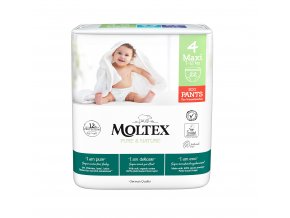 Moltex Pure & Nature Maxi 7–12 kg (22 ks), eko plienkové nohavičky