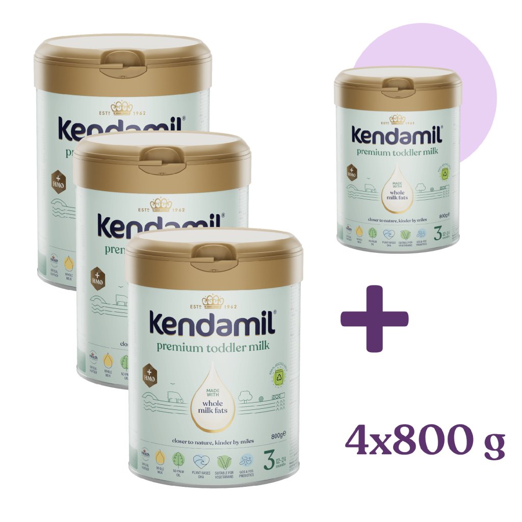 3+1 ZADARMO: Kendamil Premium 3 HMO+ (800 g)