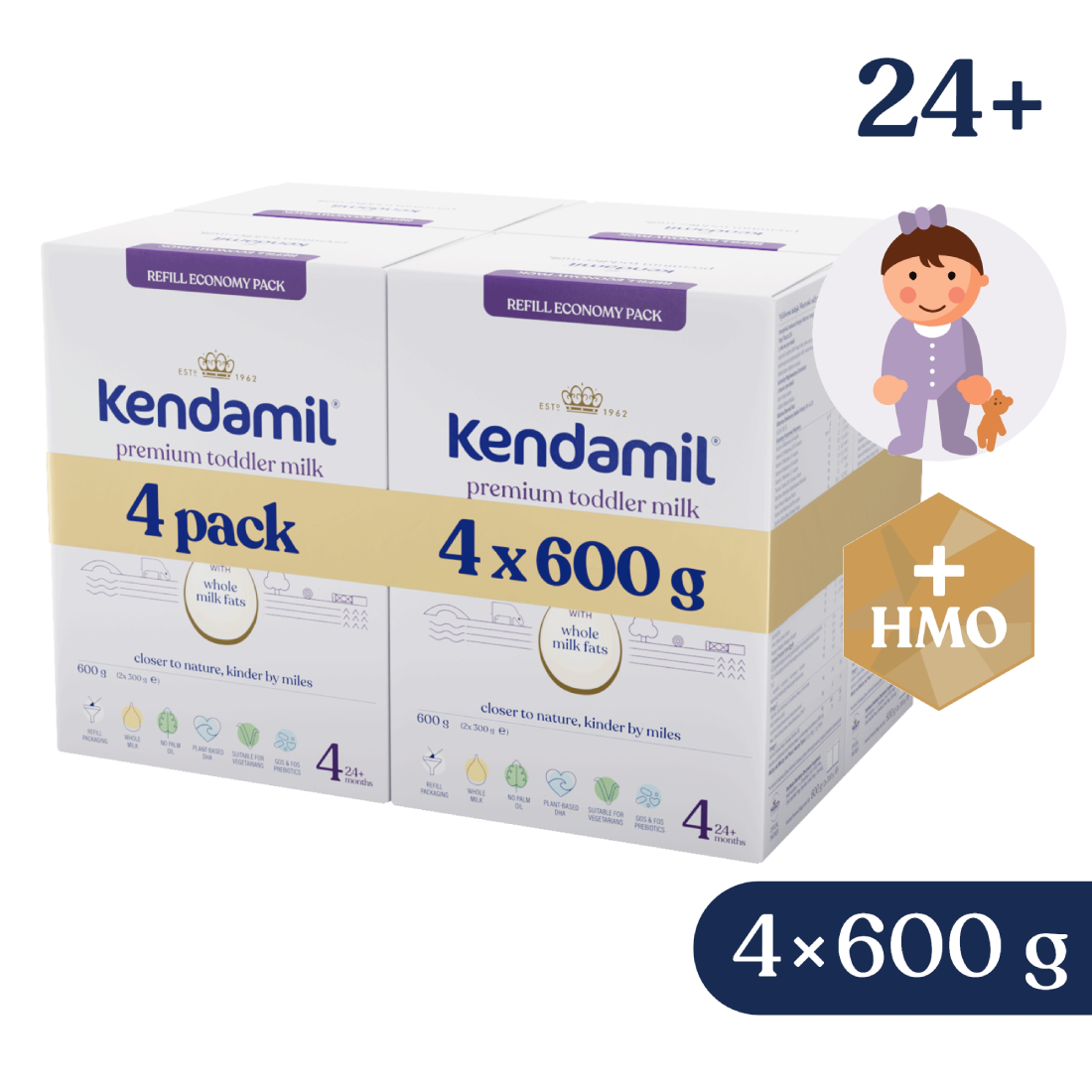 4x Kendamil Premium 4​ HMO+ (600 g)