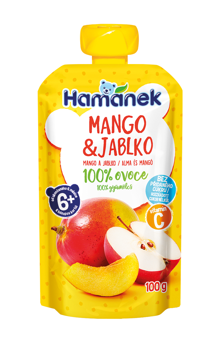 Hamánek Mango a jablko 100% ovocie 6m+ (100 g)