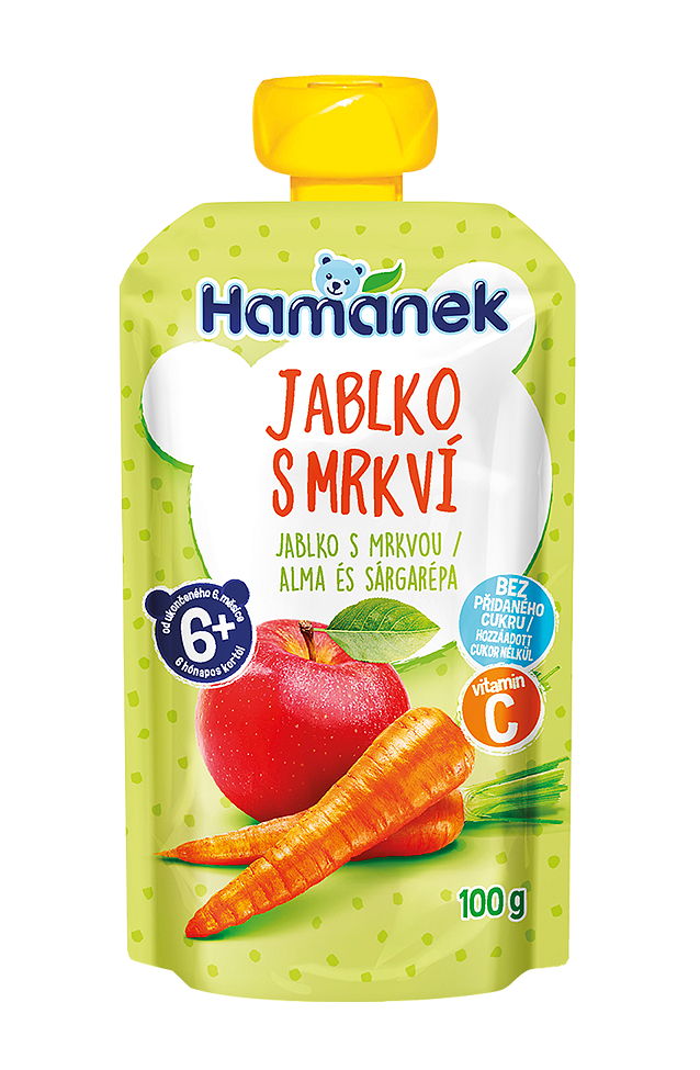 Hamánek Jablko a mrkva 6m+ (100 g)