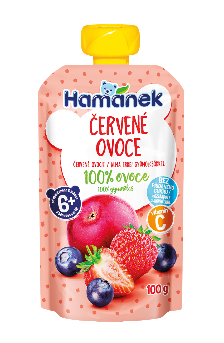 Hamánek Červené ovocie 100% ovocie 6m+ (100 g)