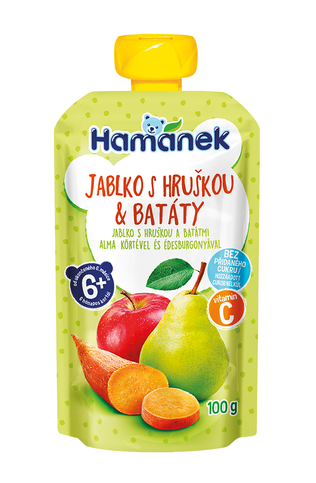 Hamánek Jablko, hruška a batáty 6m+ (100 g)