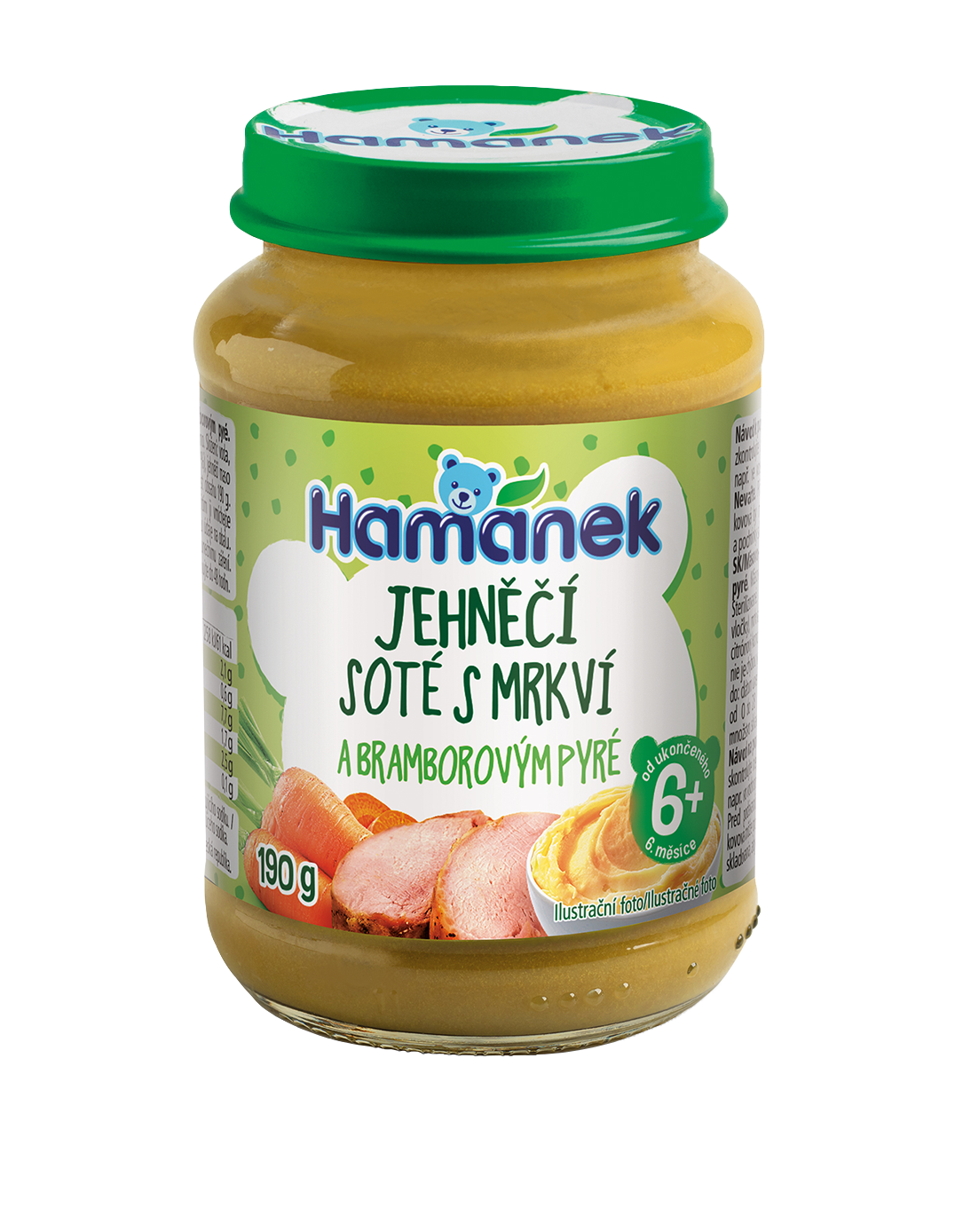 Hamánek Jahňacie soté s mrkvou a zemiakovým pyré 6m+ (190 g)