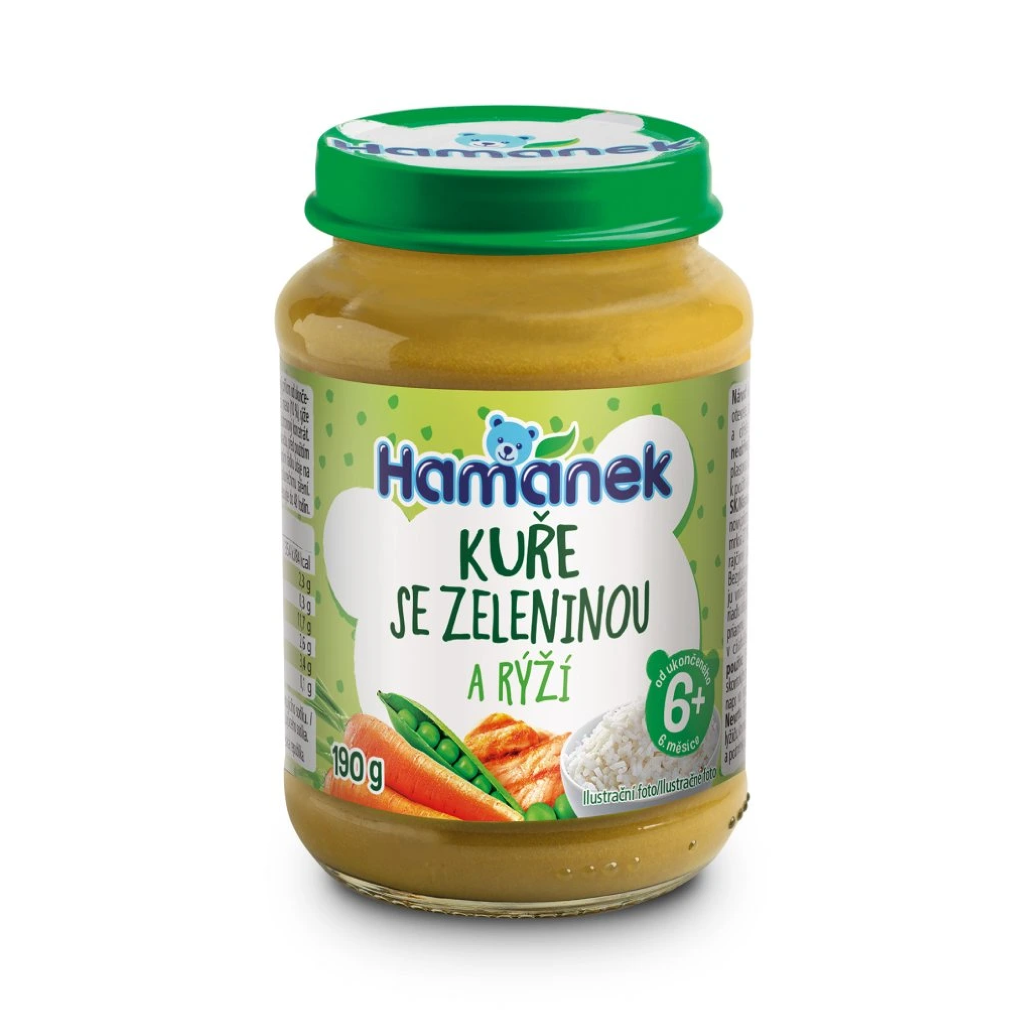 Hamánek Kurča so zeleninou a ryžou 6m+ (190 g)