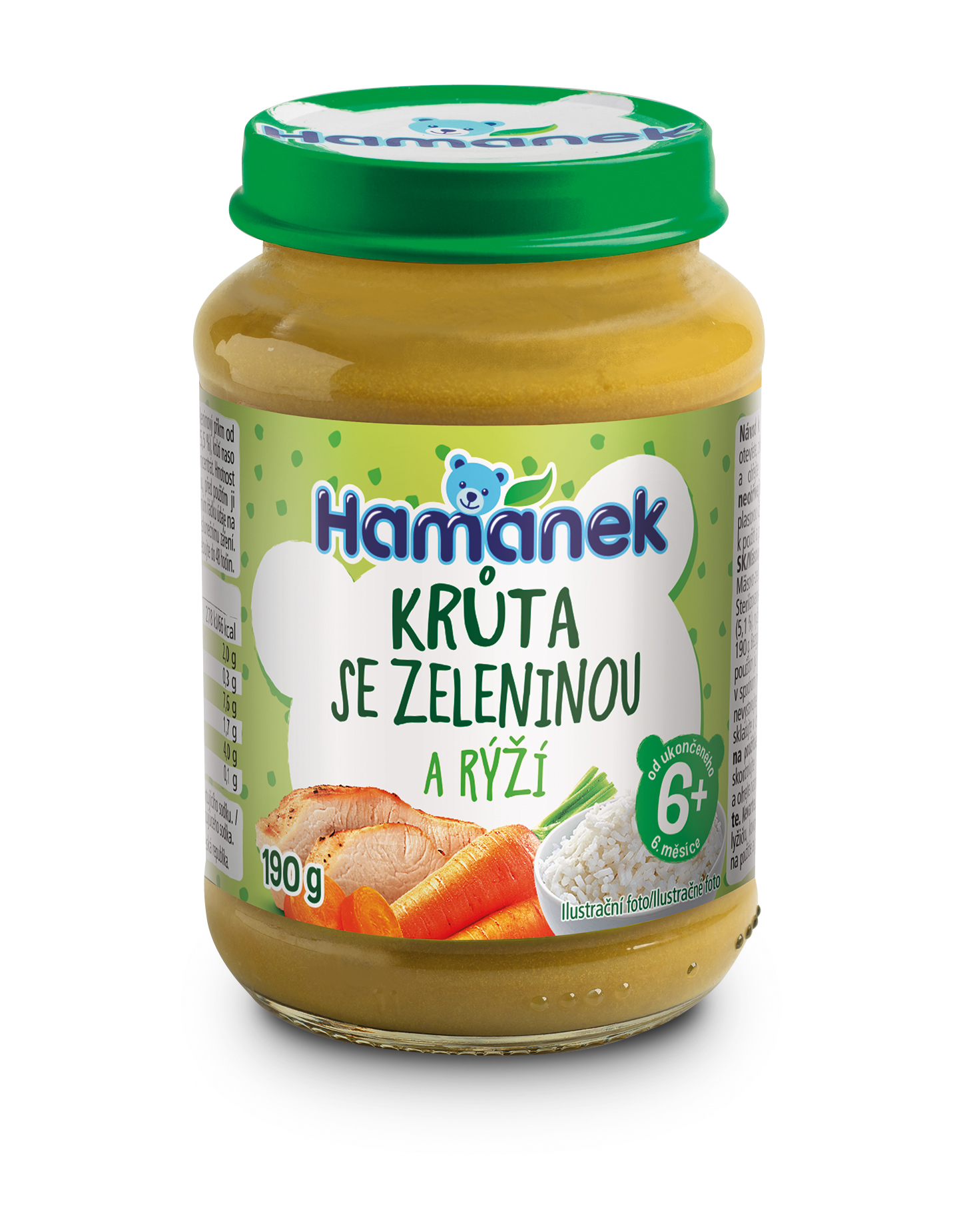 Hamánek Morčacie so zeleninou a ryžou 6m+ (190 g)