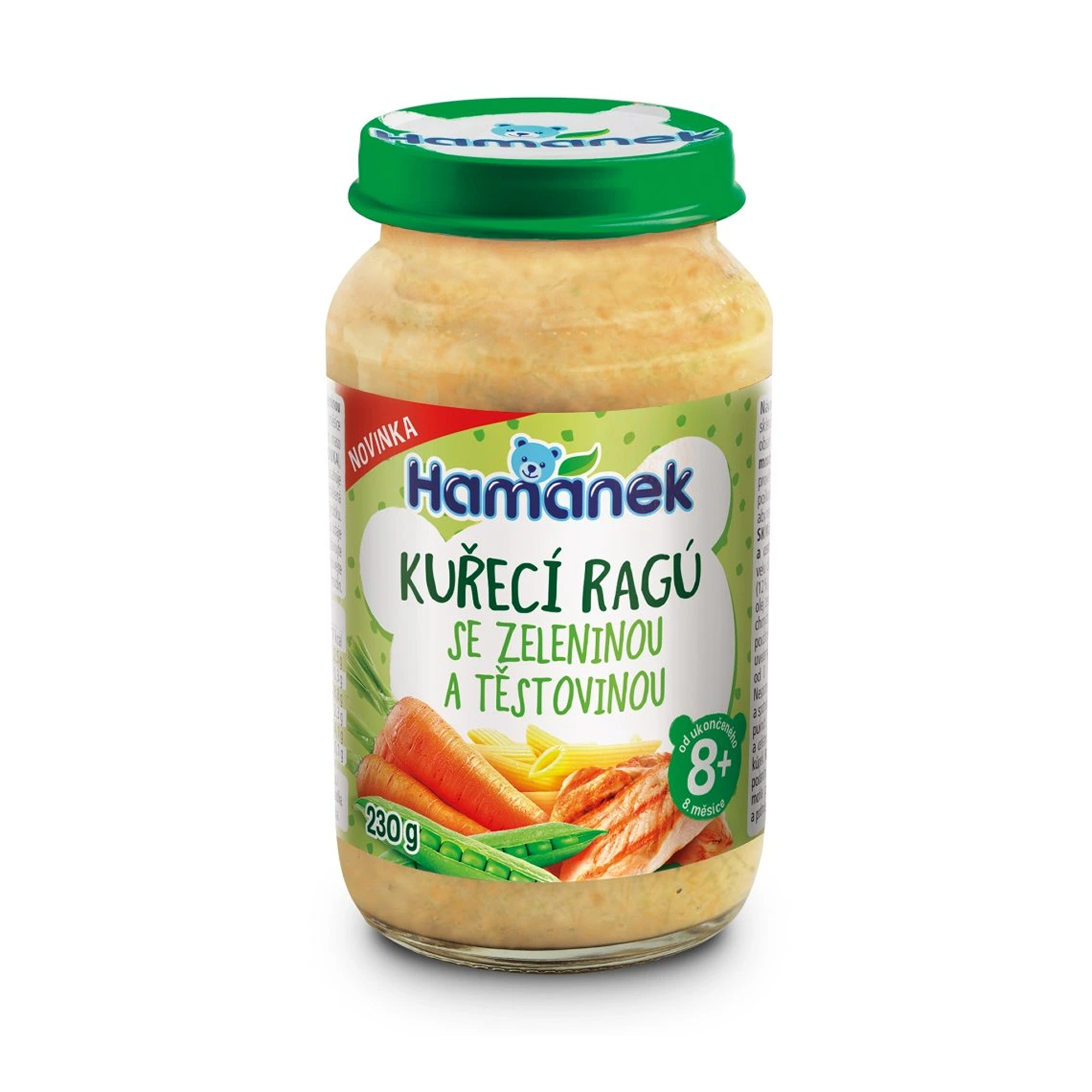 Hamánek Kuracie ragú so zeleninou a cestovinami 8m+ (230 g)