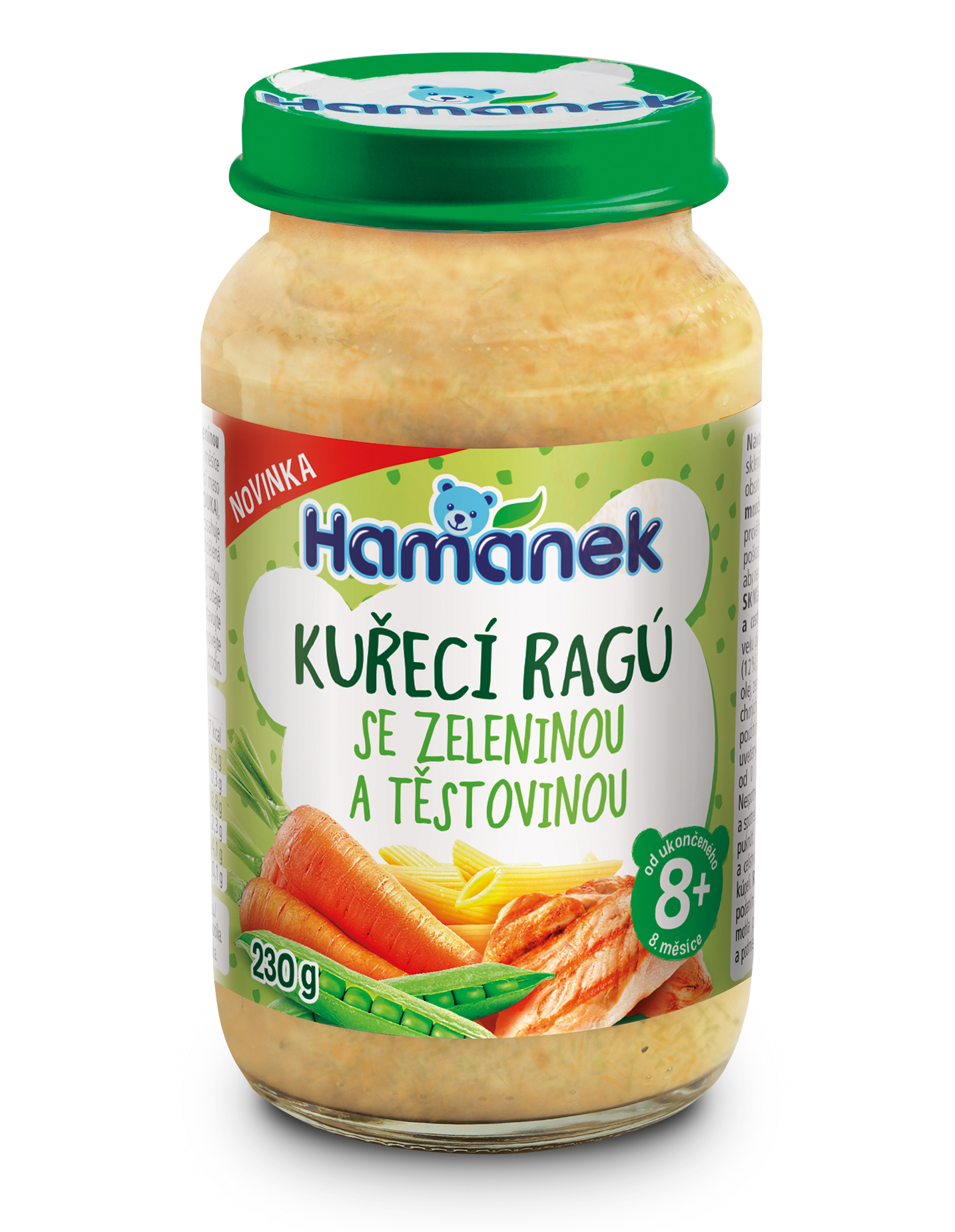 Hamánek Kuracie ragú so zeleninou a cestovinami 8m+ (230 g)