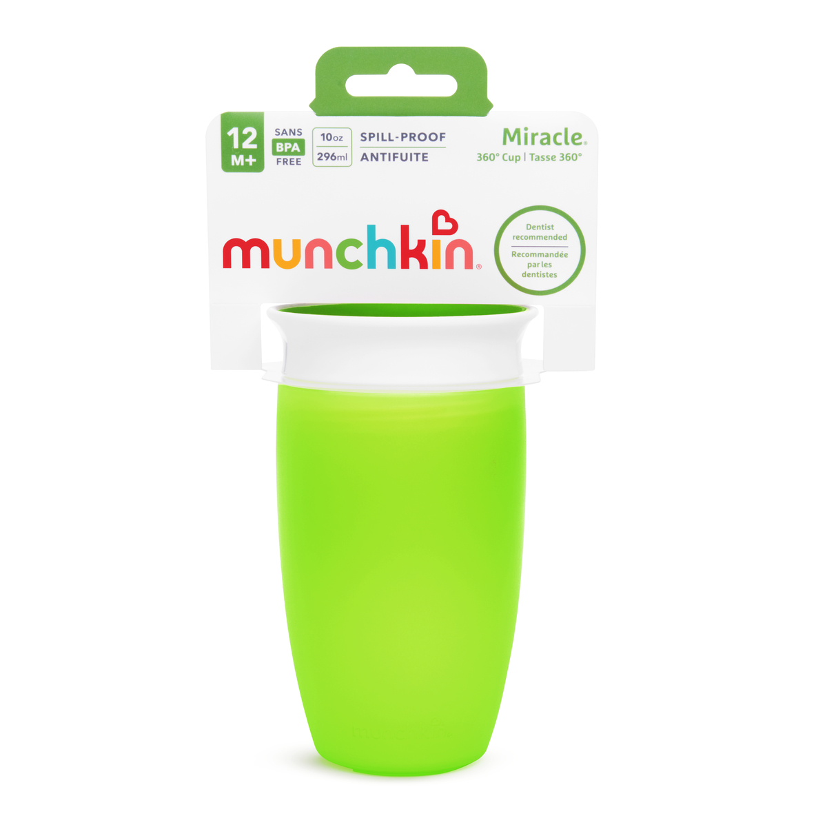 Munchkin Miracle 360° netečúci hrnček, 296 ml, 12m+, zelený