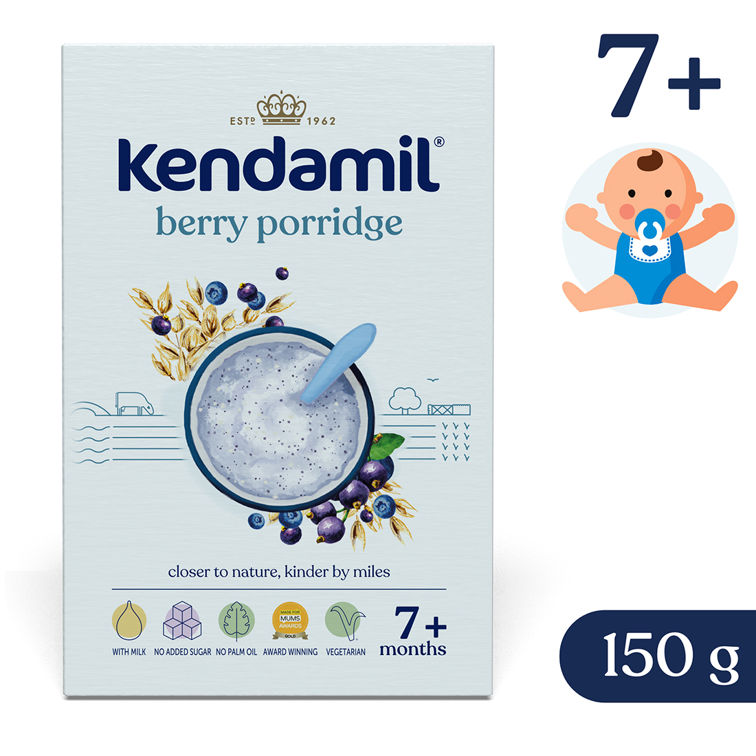 Kendamil Mliečna kaša s lesným ovocím (150 g)