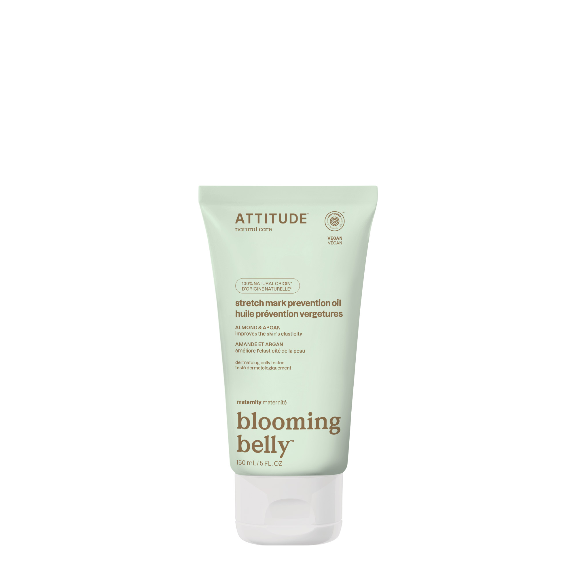 Attitude Blooming Belly Prírodný olej pre tehotné a po pôrode s argánom a mandľami (150 ml)